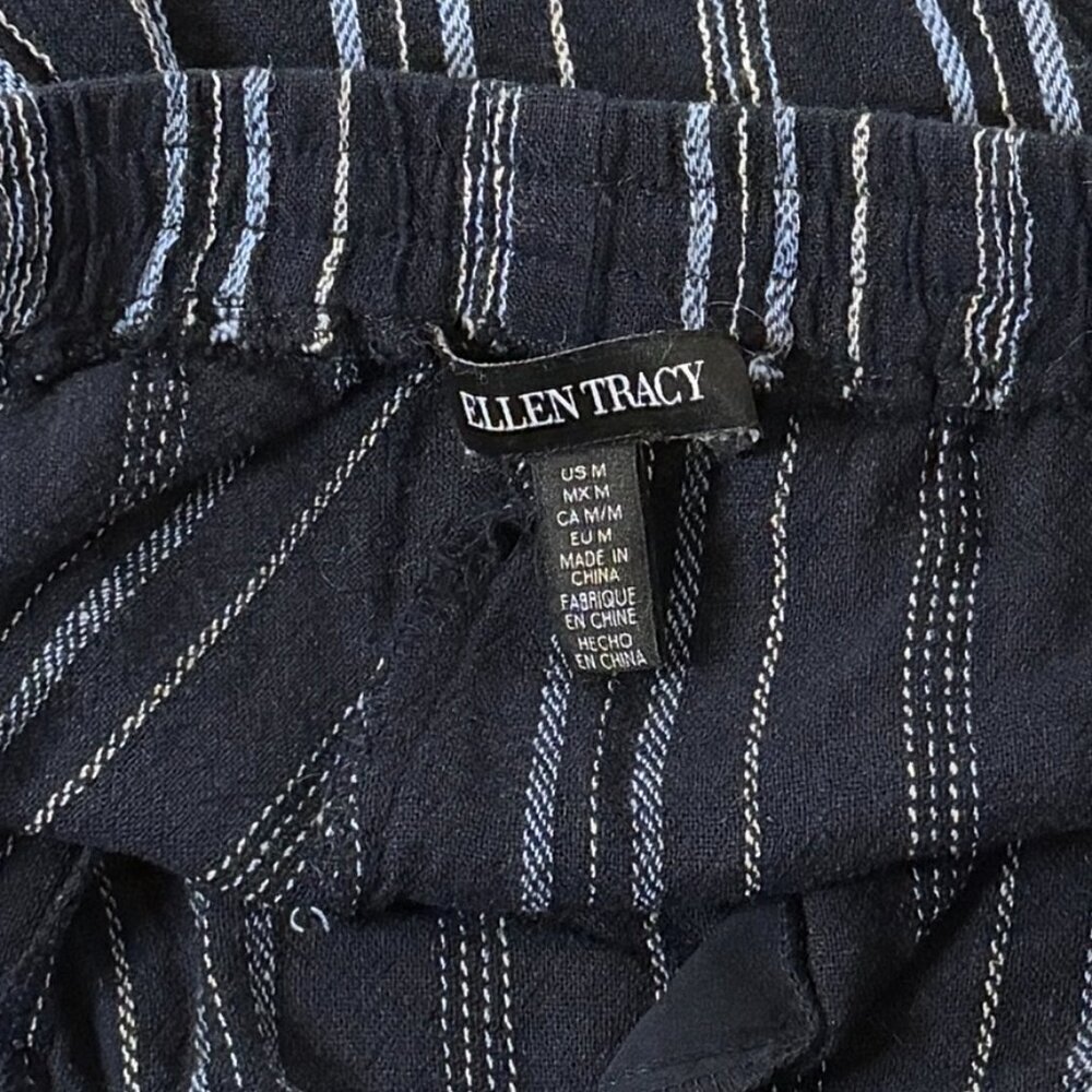 Ellen Tracy Pull-On Drawstring Striped Pants - Picture 5 of 6